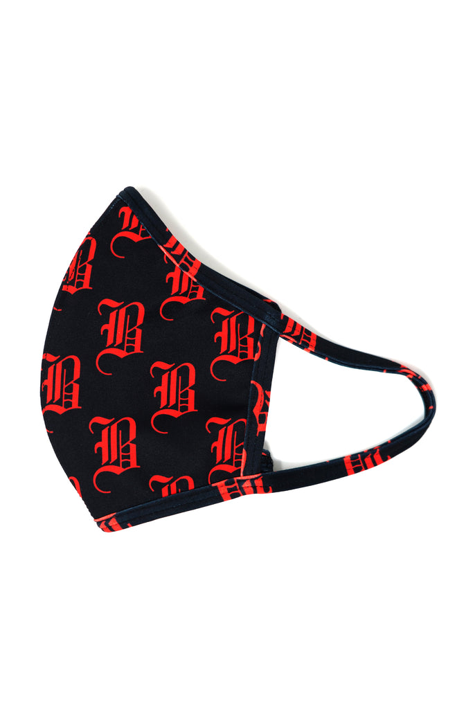 LV Monogram Black/Red Ski Mask